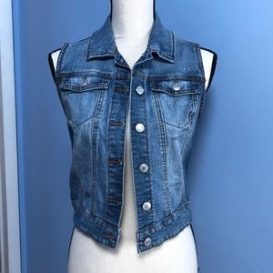 Denim Sleeveless Vest